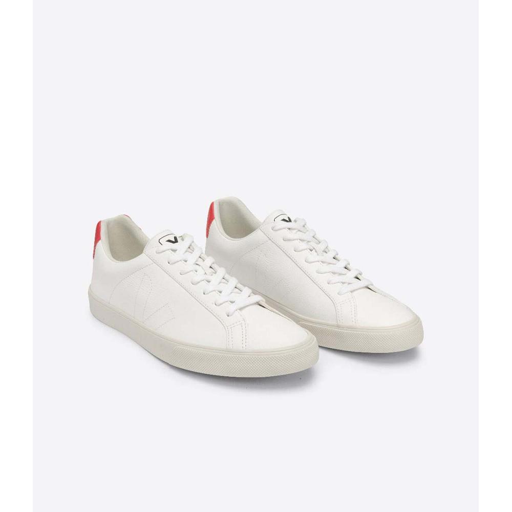 Veja ESPLAR CHROMEFREE Women's Sneakers White/Red | NZ 616XYU